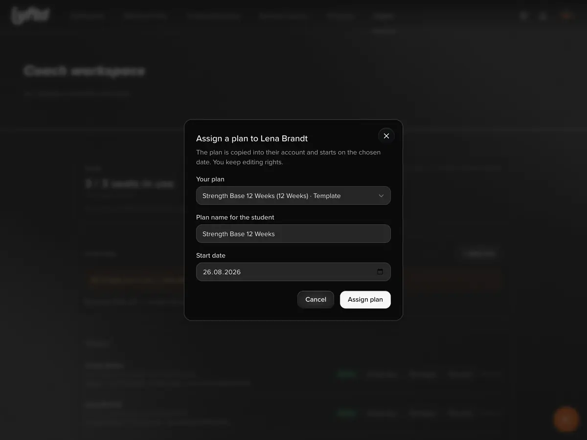 Assign plans instead of sending files